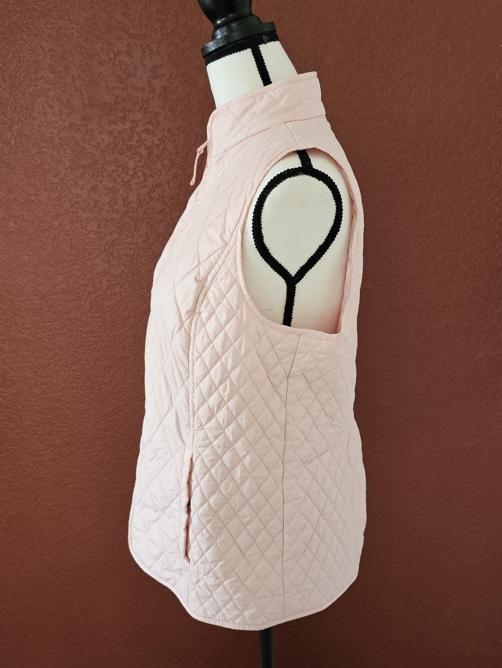Talbots Pale Pink Quilted Vest - Picture 3 of 10